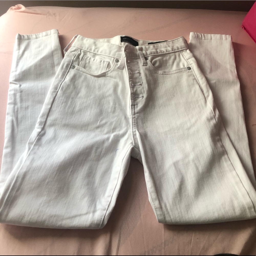 High rise white denim- Worn once!